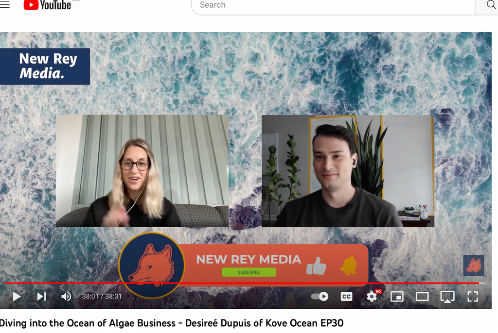 Why seaweed, why Kove, why now... New Rey Media Podcast interview with our Founder